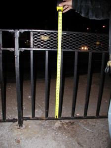 32" tall 3/4" bar and expanded metal welded railing / guard rail fence for Queens, Blvd. (Queens, NY)
