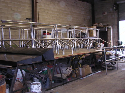 Stainless steel polished guard railing. (Upstate, NY)