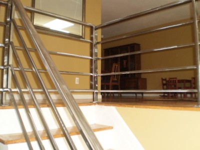 Interior flush mounted steel stair rails. (Yonkers, NY)