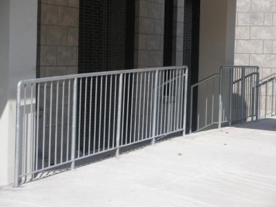 4' steel simple pipe fence/ Barricade. (Brooklyn, NY)