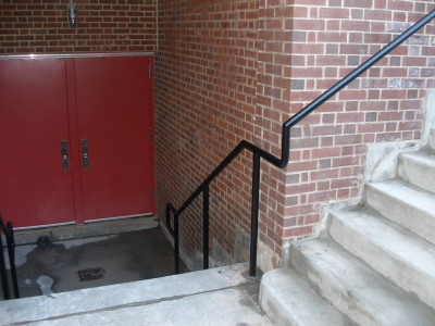 ADA compliant single line pipe railing.