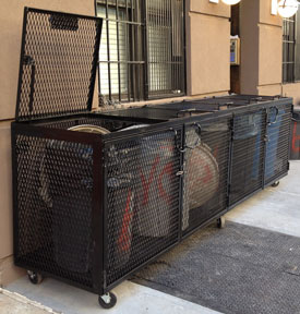 outdoor mesh storage bin