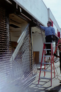 Roll down gate removal is dangerous and should not be done by novices as springs are very powerful. (Long Island City NY )