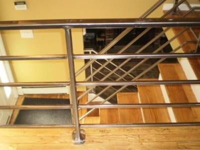 brushed tube railing steel