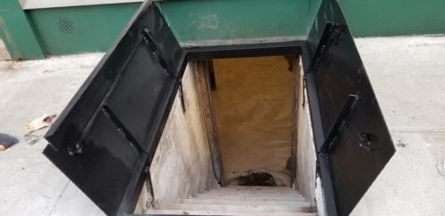metal sidewalk hatch cellar door