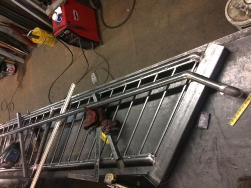 Steel Staircase guardrailing ada compliant handrailing