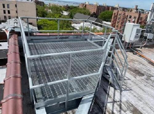 railing floating staircase bay ridge galvanized dunnage welded pipe structural