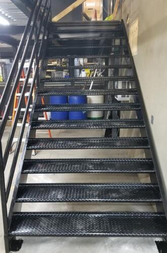 Steel staircases steps